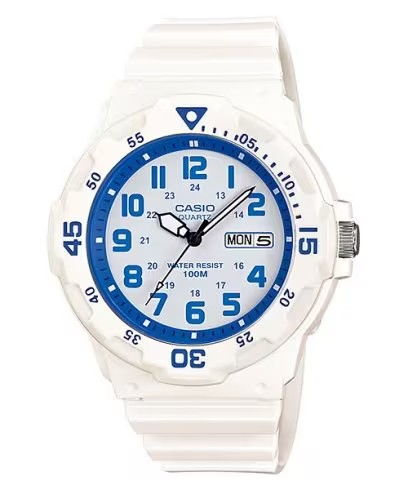 Casio MRW-200HC-7B2VDF UNISEX White Dial Resin Analog Watch 4971850984252