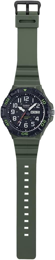 Casio MRW-S300H-3BVDF Solar Analog 100M Military Green Watch 4971850920564