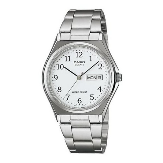 Casio MTP-1240D-7BDF Mens Analog Watch Silver and White 4971850826705