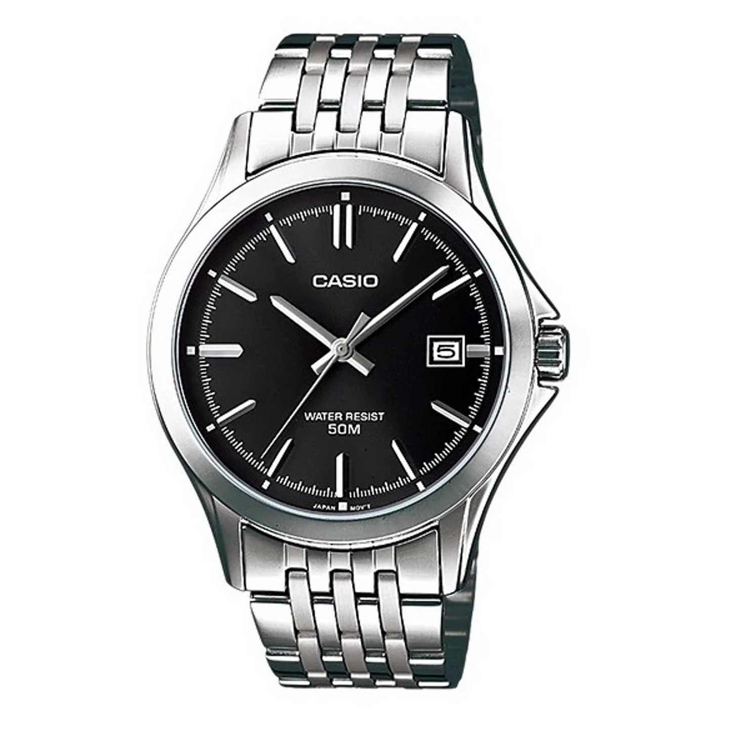 CASIO MTP-1380D-1AVDF men Analog Silver stailess Steel Casual Watch 49 mm