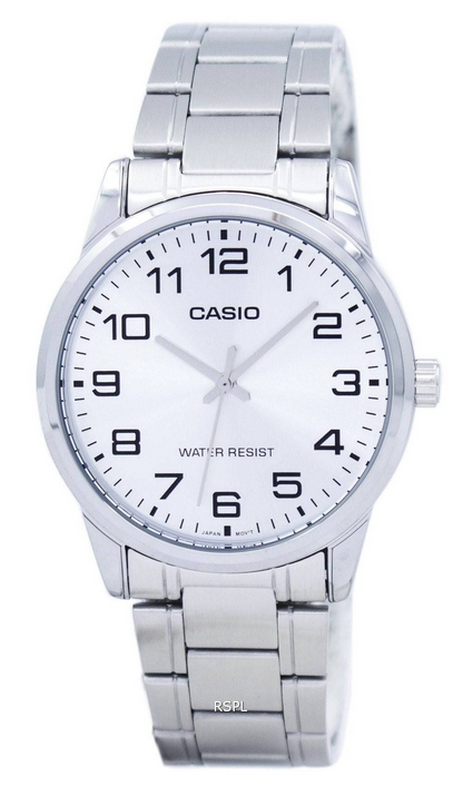 Casio Men's Standard Stainless Steel Easy Reader Silver Dial Watch - MTP-V001D-7BUDF 4971850082583