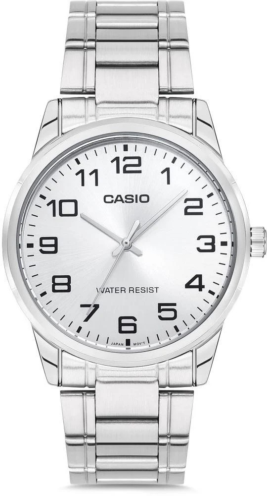 Casio Men's Standard Stainless Steel Easy Reader Silver Dial Watch - MTP-V001D-7BUDF 4971850082583