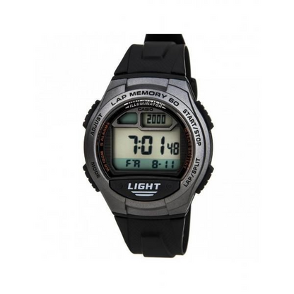 Casio Digital Watch W-734-1A Wristwatch Men's Black World Time Sport 4971850944423