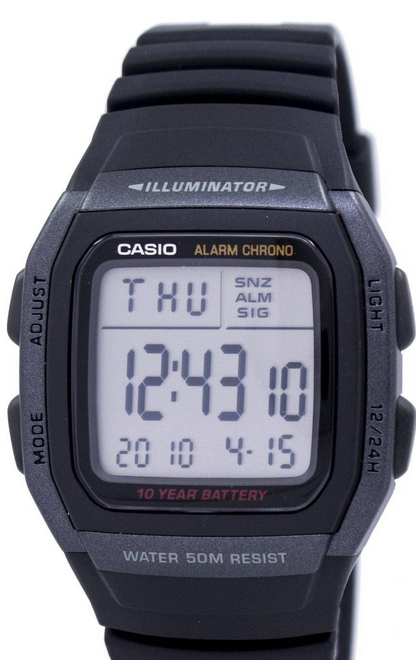 Casio Youth Digital Illuminator W-96H-1BVDF W96H-1BVDF Men’s Watch