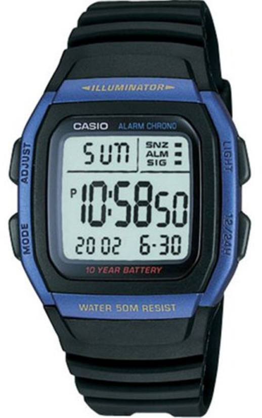 Casio W-96h-2avDF Men's Watch Digital Blue Multifunction Sport 4971850802426