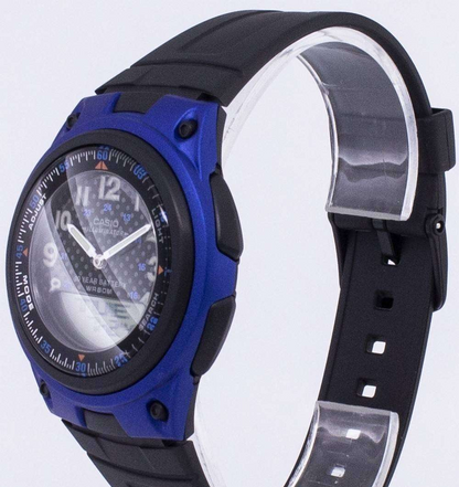 Casio Analog Digital Illuminator Telememo BlackBlue AW-80-2BVDF AW-80-2BV Mens Watch