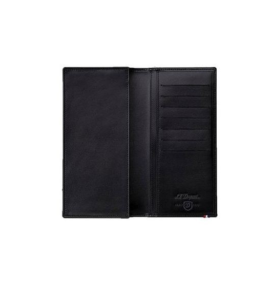 S.T. Dupont Black Contrast Leather Wallet, Holds 7 C. Cards, 180305, New In Box