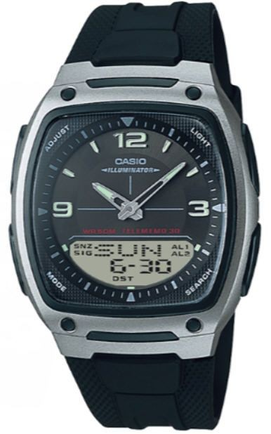 Men's Casio Black Classic Digital Analog Watch AW81-1A1V AW-81-1A1VDF