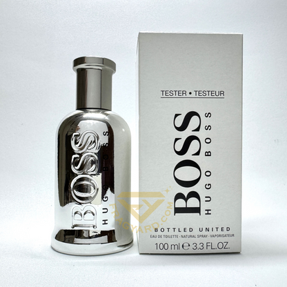 BOSS HUGO BOSS BOTTLED UNITED EAU DE TOILETTE 3.3OZ/  100 ML TESTER ORIGINAL