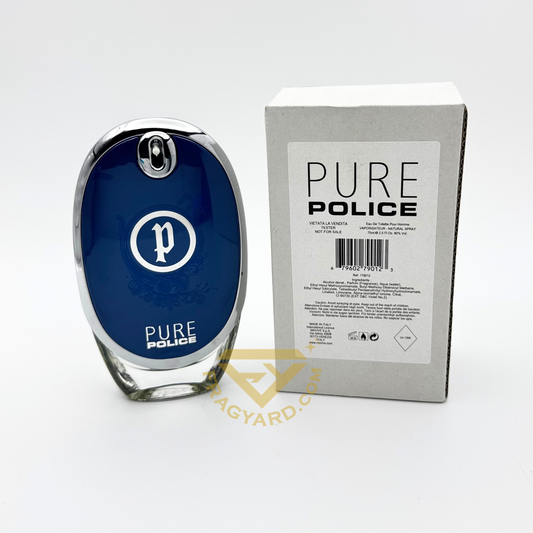 POLICE Pure For Men EAU DE TOILETTE 75ml  2.5FLOZ TESTER original