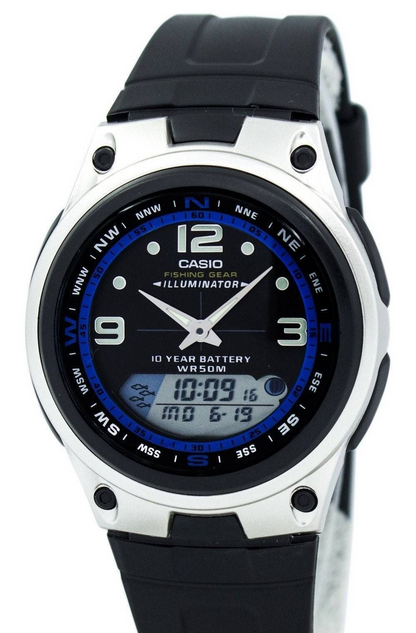 Casio Analog Digital Out Gear Fishing Illuminator AW-82-1AVDF AW-82-1AV Men’s Watch