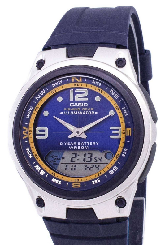 Casio Analog Digital Out Gear Fishing Illuminator AW-82-2AVDF AW-82-2AV Men’s Watch