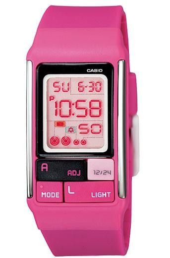 Women's Casio LDF-52-4ADR Pink Silicone Band Digital Watch LDF52-4A