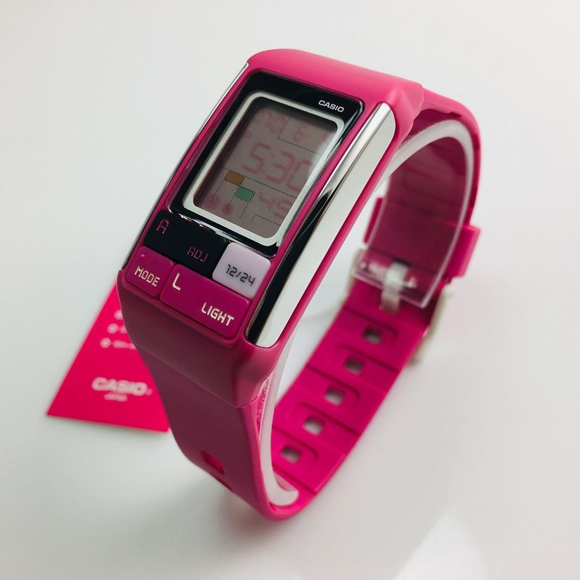 Women's Casio LDF-52-4ADR Pink Silicone Band Digital Watch LDF52-4A