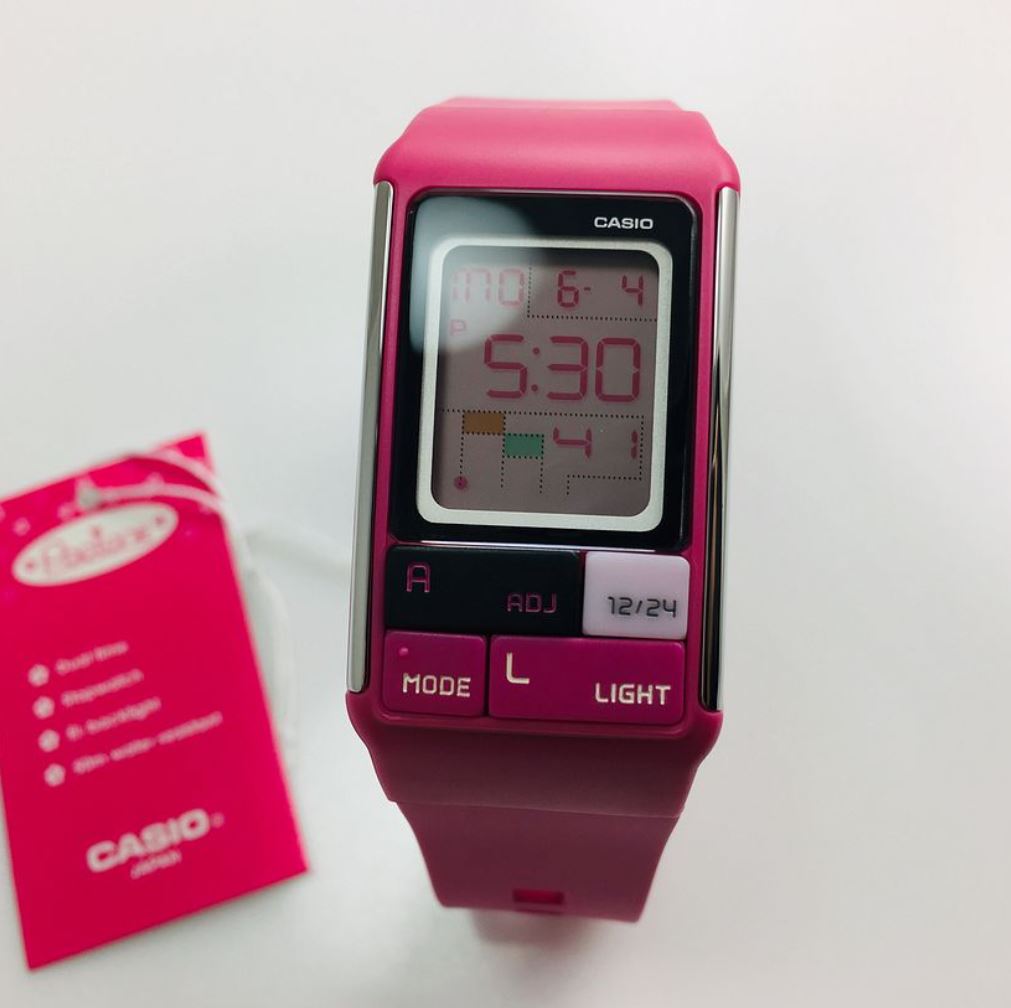 Women's Casio LDF-52-4ADR Pink Silicone Band Digital Watch LDF52-4A