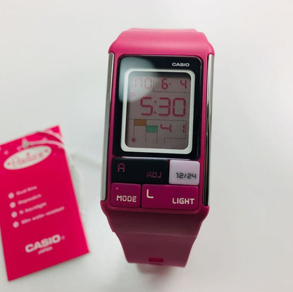 Women's Casio LDF-52-4ADR Pink Silicone Band Digital Watch LDF52-4A