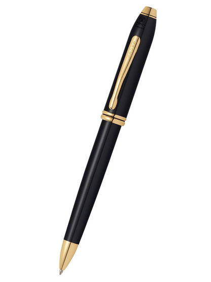 Cross Townsend Lacquer Black With Gold Trim Ball Pen cross 572