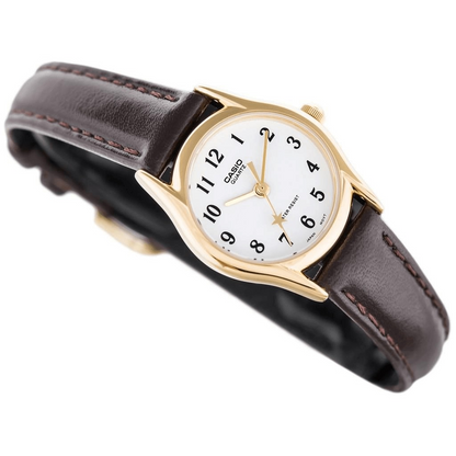 Casio LTP-1094Q-7B4R Quartz Analog Womens Watch Leather Band Original LTP -1094Q-7B4RDF