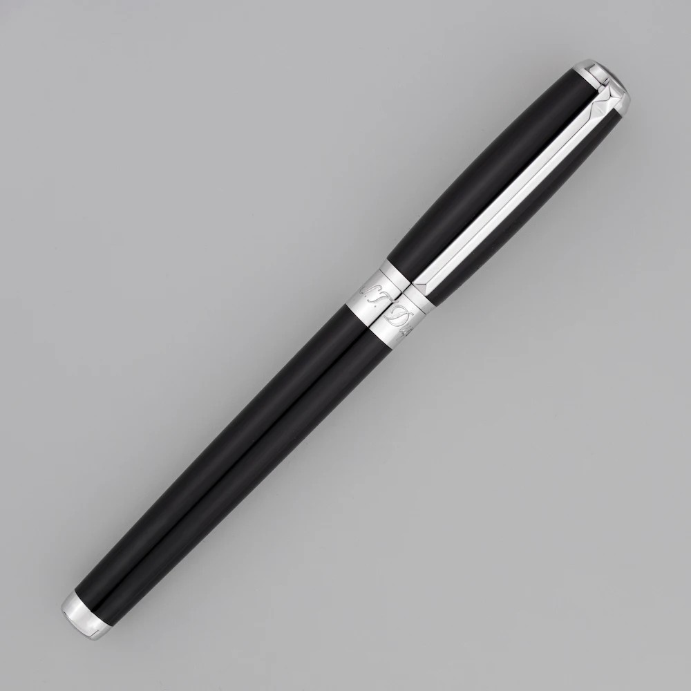 S.T. DUPONT ELYSEE ROLLER CONVERTIBLE BLACK LACQUER & PALLADIUM 412674