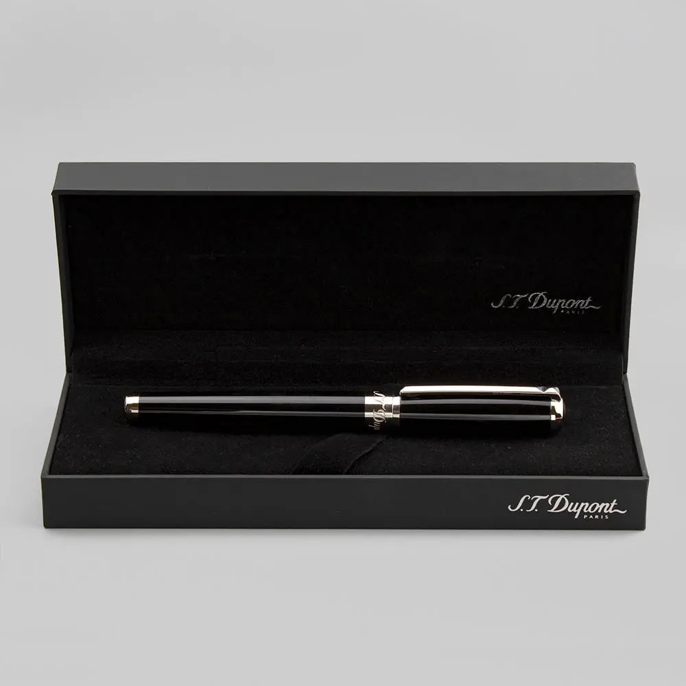 S.T. DUPONT ELYSEE ROLLER CONVERTIBLE BLACK LACQUER & PALLADIUM 412674