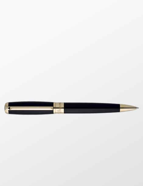 S.T. DUPONT ELYSEE Black Lacquer & Gold Ballpoint Pen - 415574