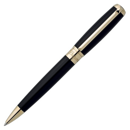 S.T. DUPONT ELYSEE Black Lacquer & Gold Ballpoint Pen - 415574