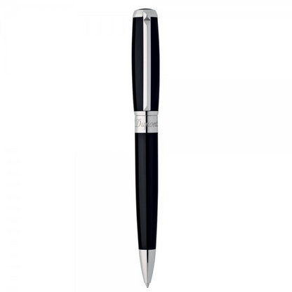 S.T. DUPONT Elysée Black Lacquer & Palladium Ballpoint Pen - 415674