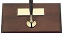 CROSS SINGLE DESK SETS 5607 MAHOGANY FINISH BASE/ CLASSIC BLACK BALL POINT PEN