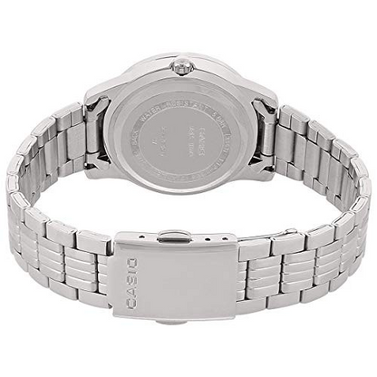 Casio LTP1358D-7A Women's Lamé-Sprinkled Bezel Metal Fashion Silver Dial Watch 4971850921899