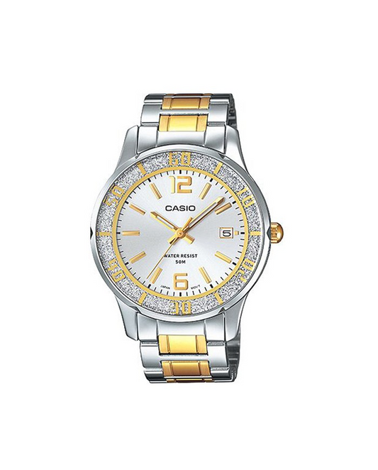 CASIO FASHION WOMEN'S Stainless Steel WATCH  LTP -1359SG-7AVDF 45mm- Silver/ Gold 4971850073093 + BOX