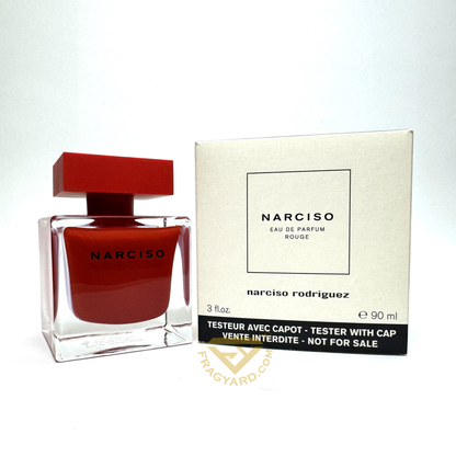 NARCISO ROUGE BY  NARCISO RODRIGUEZ EAU DE PARFUM 3OZ /  90 ML TESTER ORIGINAL