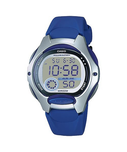 Casio Women's Water Resistant Digital Watch LW-200-2AVDF Blue Resin Strap 4971850795599