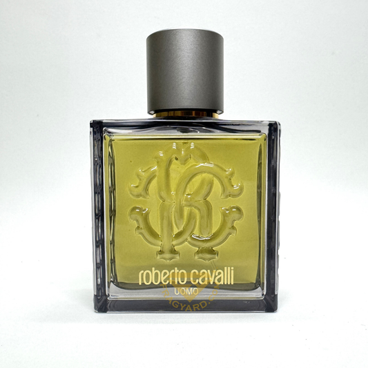 ROBERTO CAVALLI UOMO SILVER ESSENCE EAU DE TOILETTE 3.4OZ /  100 ML TESTER ORIGINAL