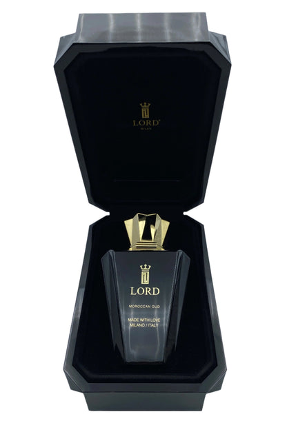 LORD MILANO MOROCCAN OUD EAU DE PARFUM UNISEX 100ML 3.4FLOZ IN DELUXE LUXURY BLACK WOODBOX