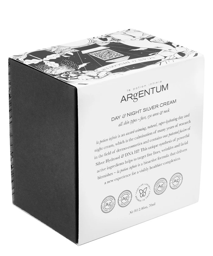 ARGENTUM LA POTION INFINIE DAY AND NIGHT SILVER CREAM ALL SKIN TYPES FACE EYE AREA AND NECK  70ML