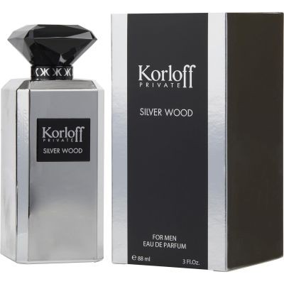 KORLOFF PRIVATE SILVER WOOD BY KORLOFF FOR MEN EAU DE PARFUM 3OZ/ 88ML SPRAY