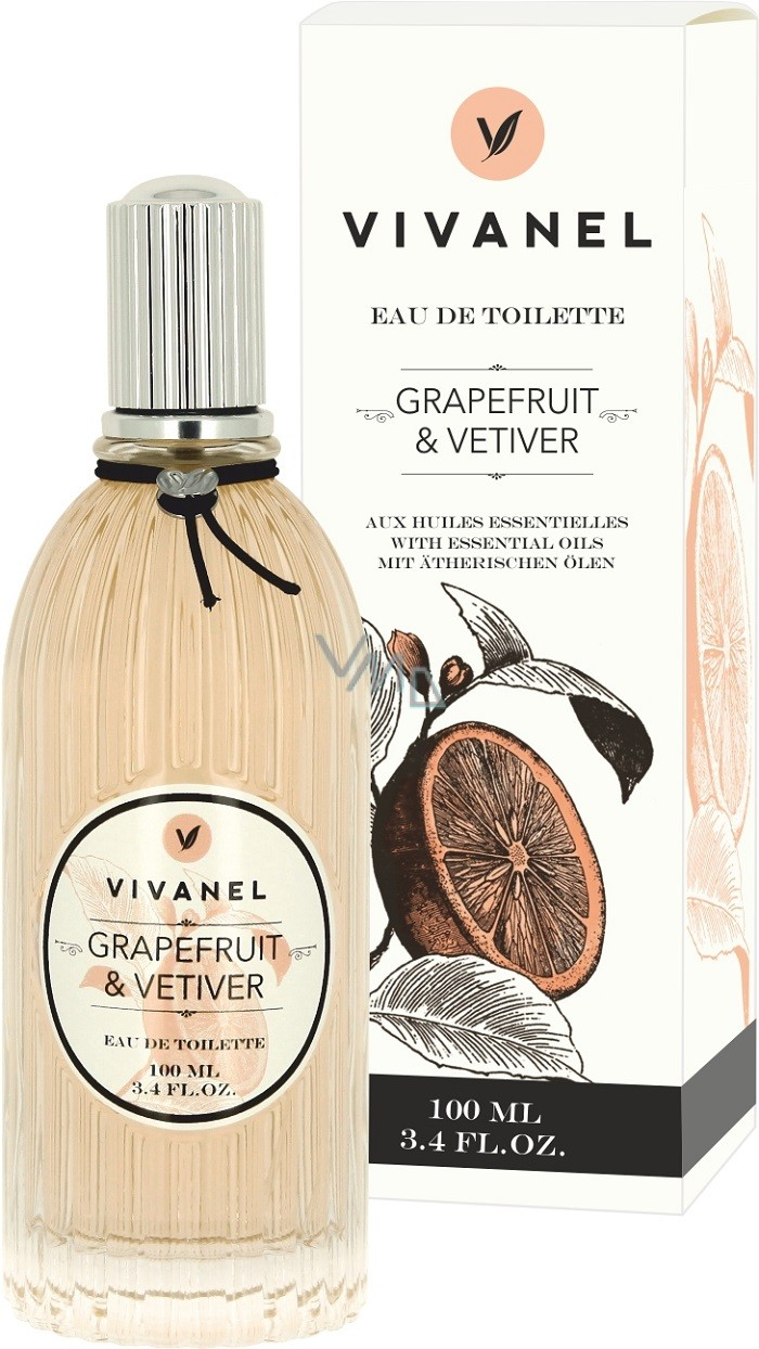 Vivanel Grapefruit & Vetiver luxury eau de toilette with essential oils for women 100 ml