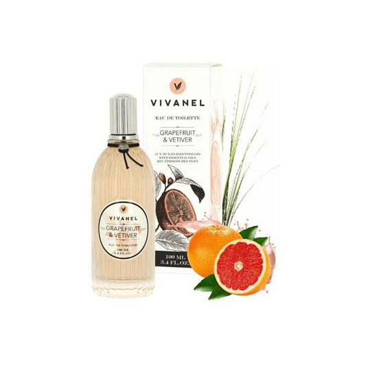 Vivanel Grapefruit & Vetiver luxury eau de toilette with essential oils for women 100 ml