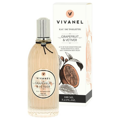 Vivanel Grapefruit & Vetiver luxury eau de toilette with essential oils for women 100 ml