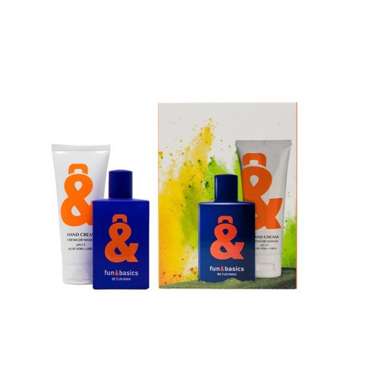 Fun & Basics Man Perfume Gift Set EDT Be Fun 2-Piece Set 100ml edt + 100ml hand cream ph5.5 aloe vera urea